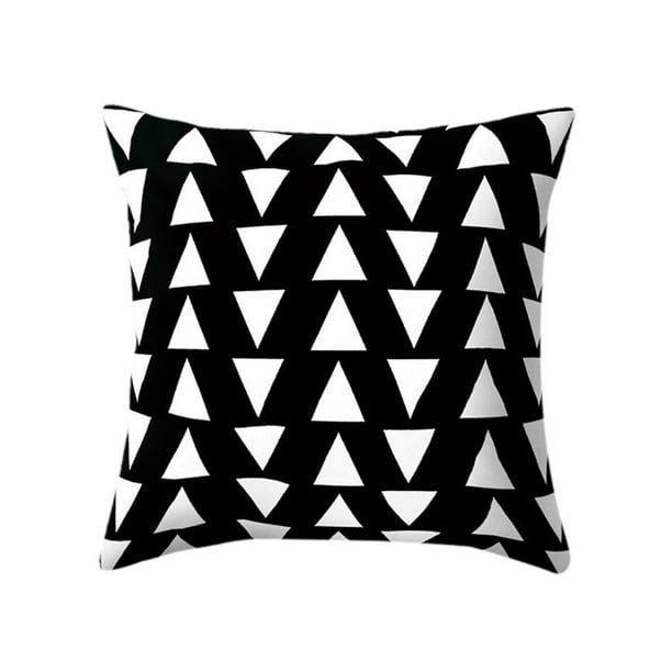 Black & White Geometric Throw Cover Pillow Cushion Square Case Decor Dazzling